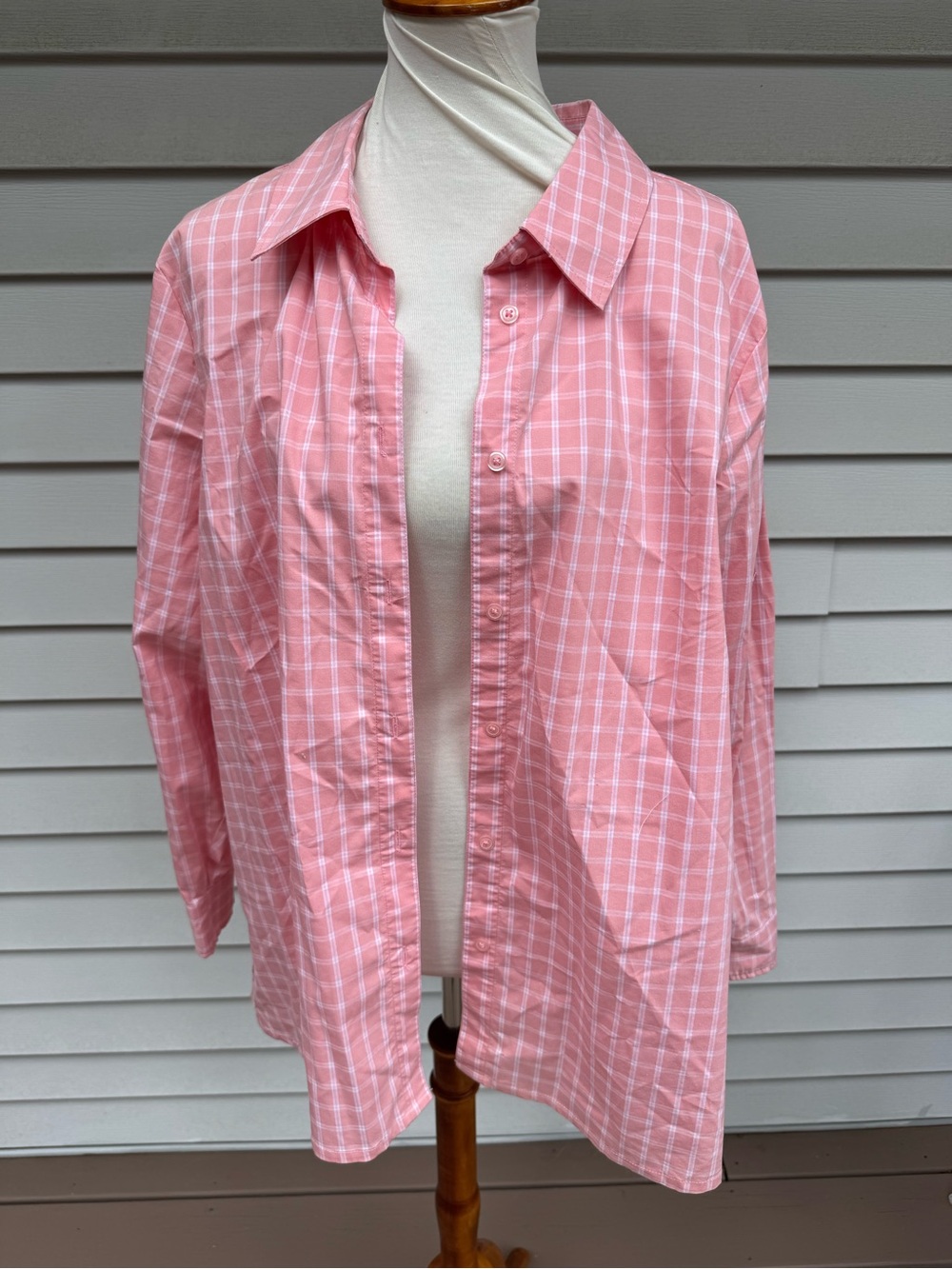 Denim and Company Plaid pink Shirt